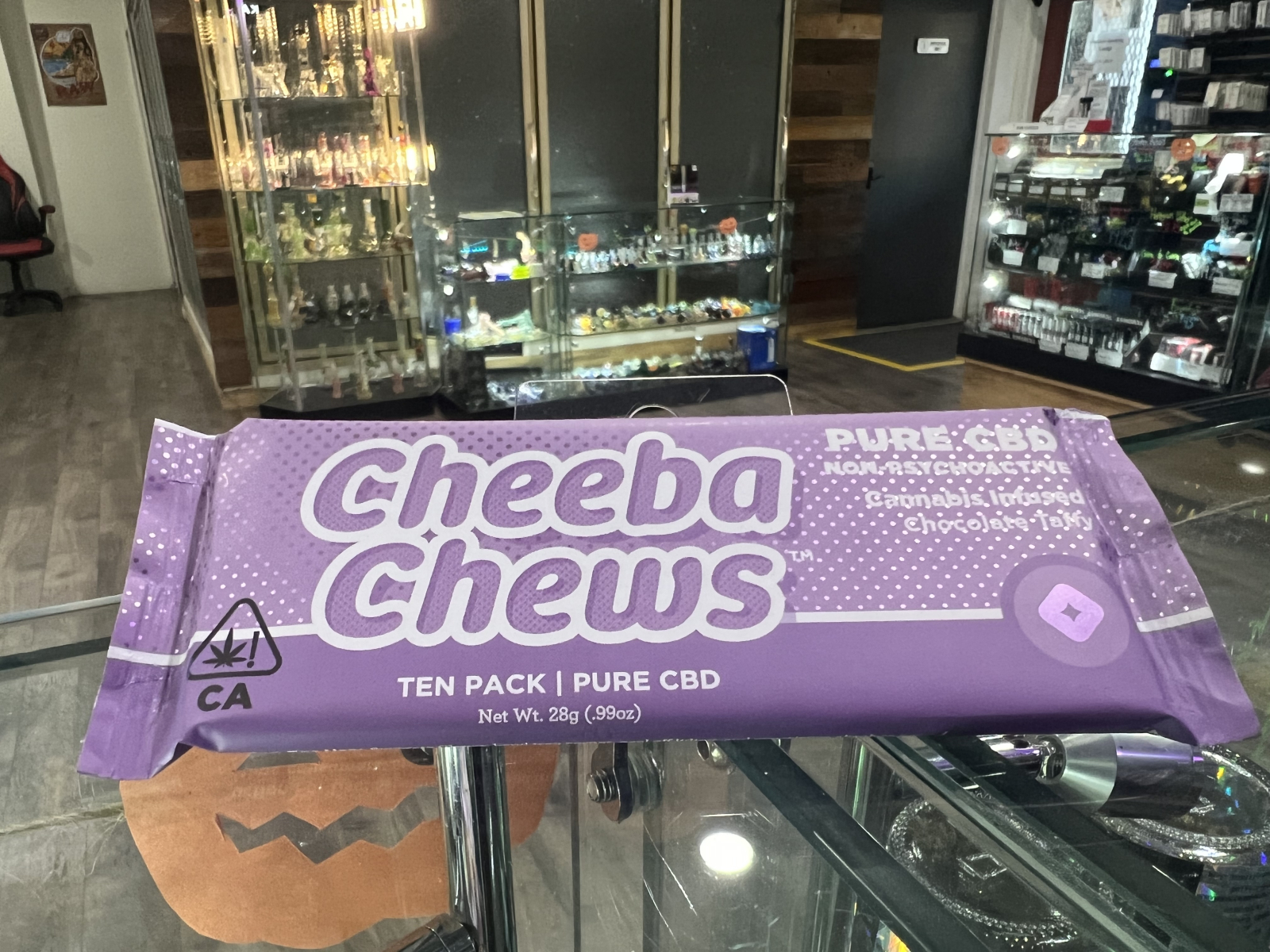 Cheeba Chews Pure CBD 100mg Chocolate Taffy Kure Wellness Medical