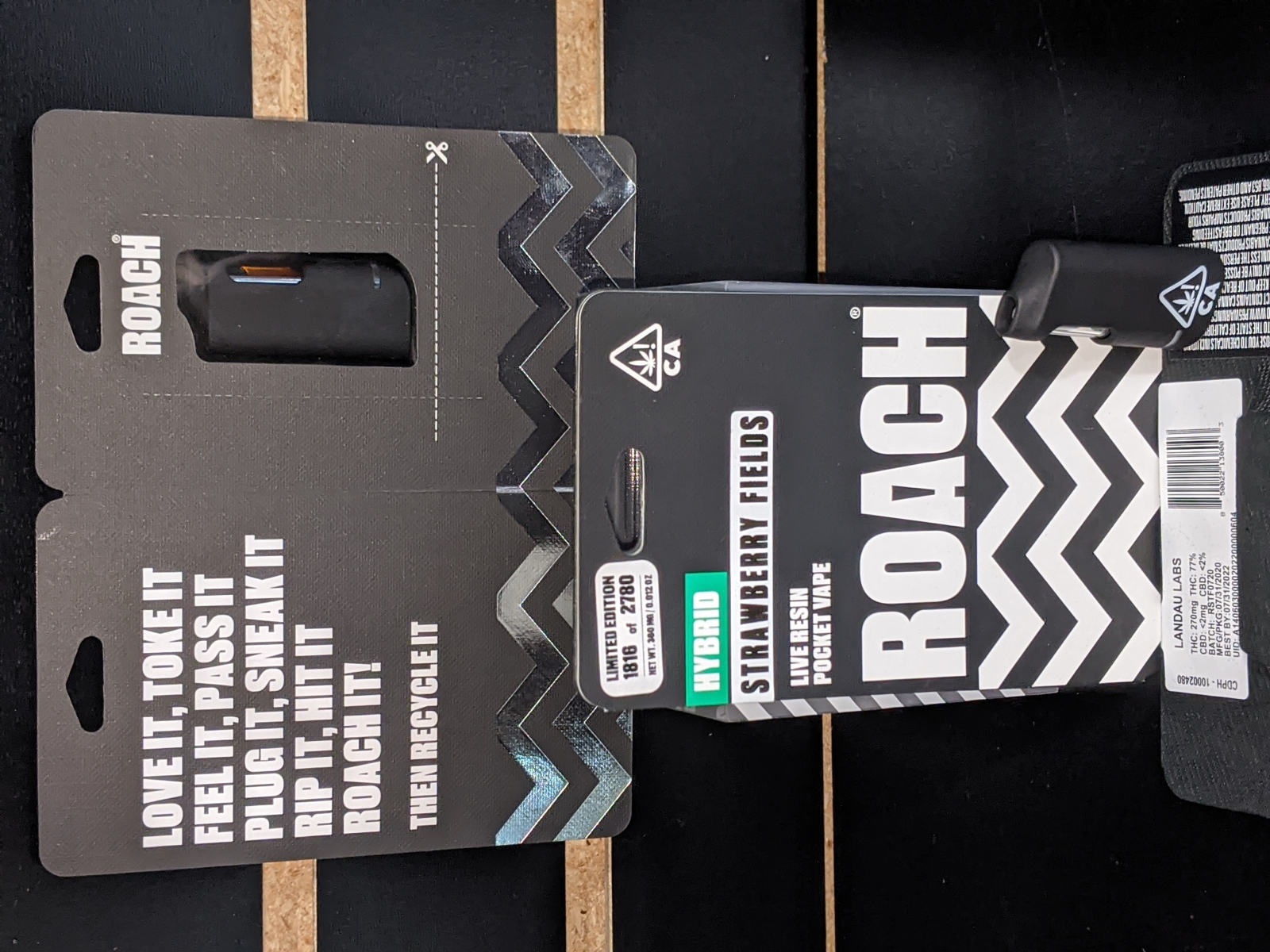 Pure Roach Strawberry Fields .36g Disposable Vape Kure Wellness