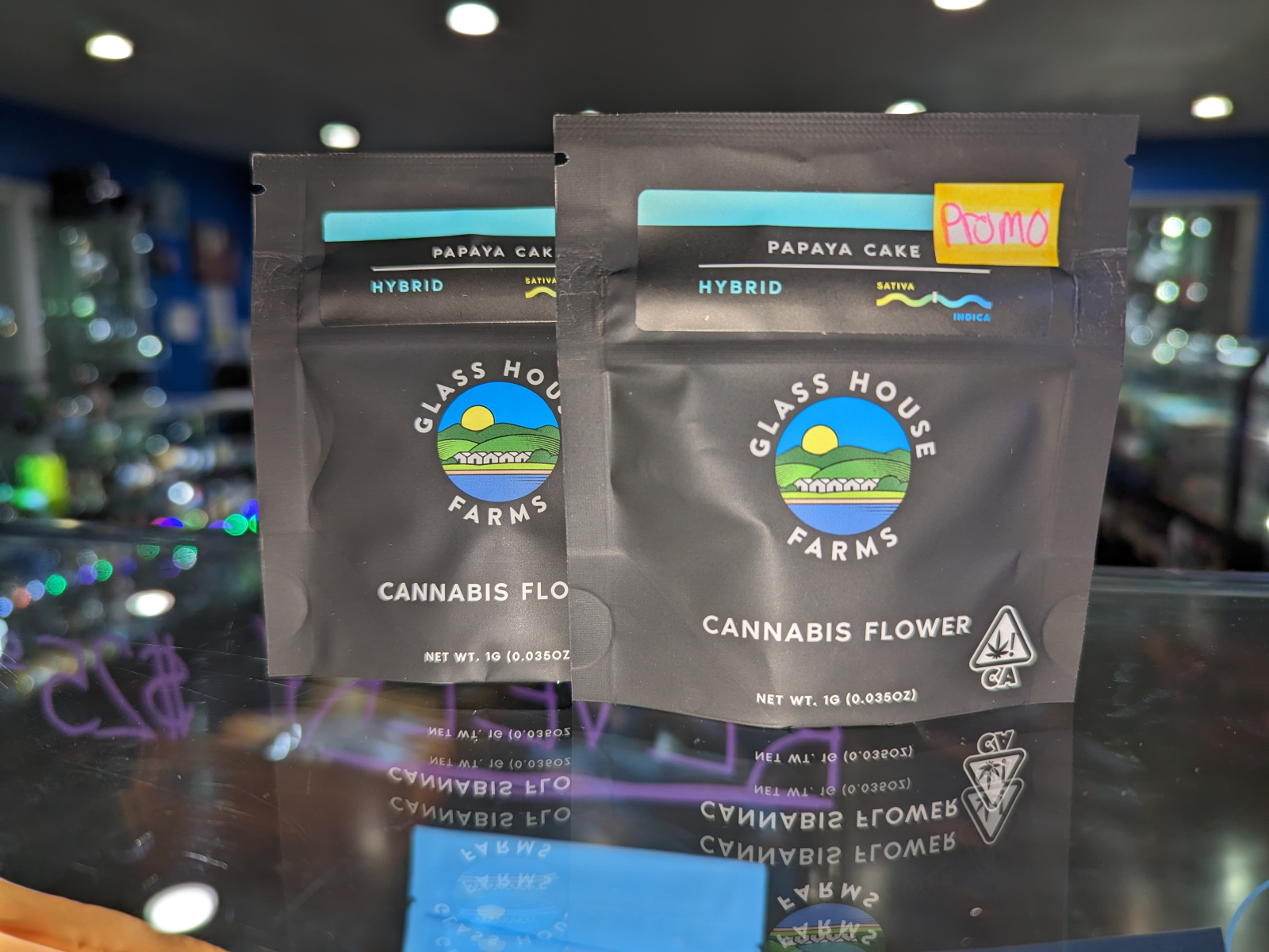 Glass House Farms Papaya Cake 1g Flower Pouch (Promo) Kure Wellness