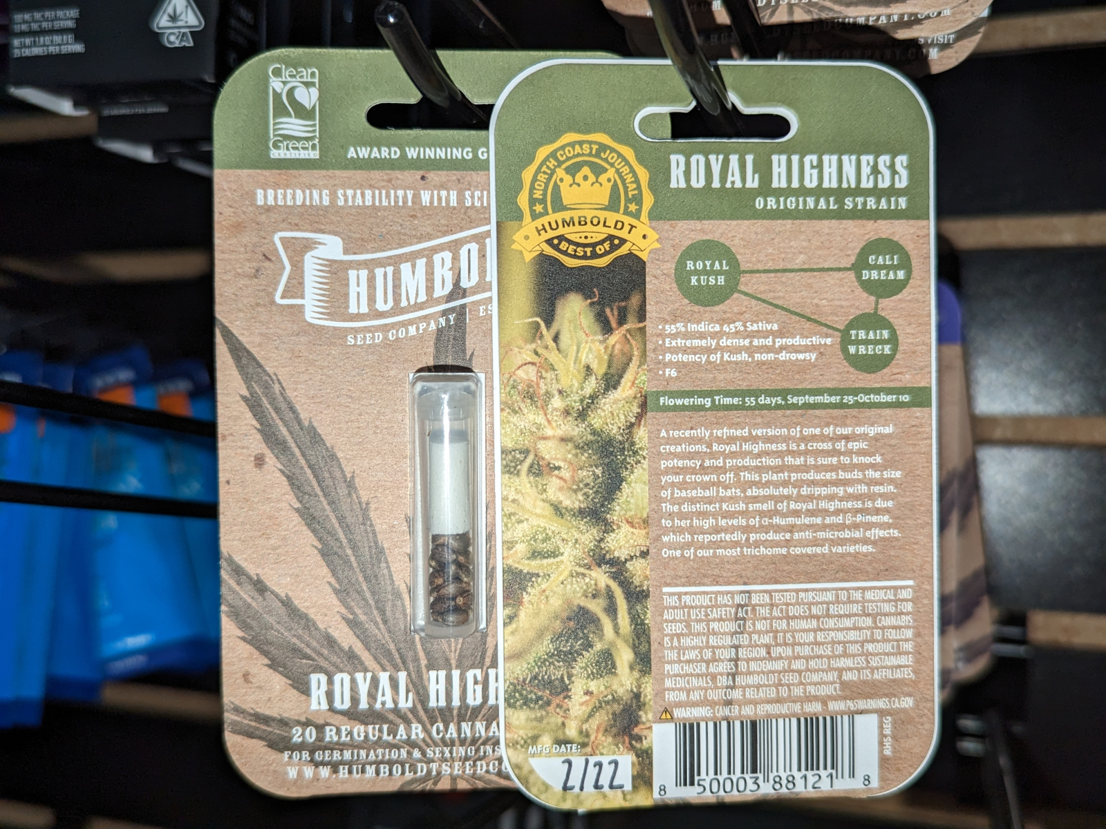 Humboldt Seed Co. Royal Highness Regular 20 Count Kure Wellness