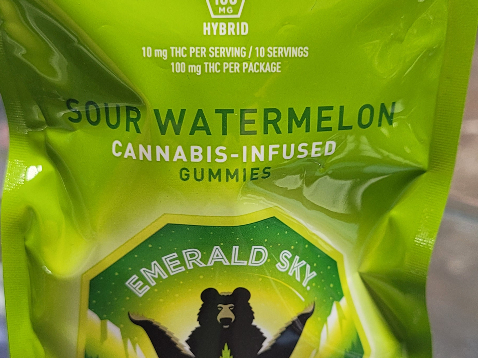 Emerald Sky Gummies Sour Watermelon 100mg Edibles Kure Wellness emerald-sky-gummies-sour-watermelon-100mg-edibles-kure-wellness