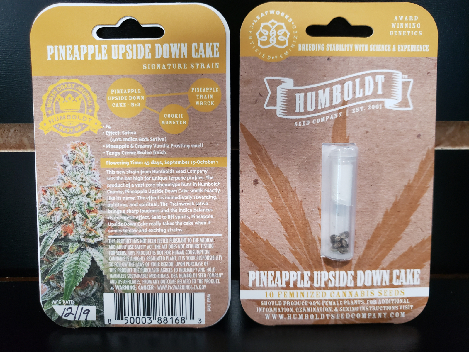 Humboldt Seed Co Pineapple Upside down cake feminized 10 count