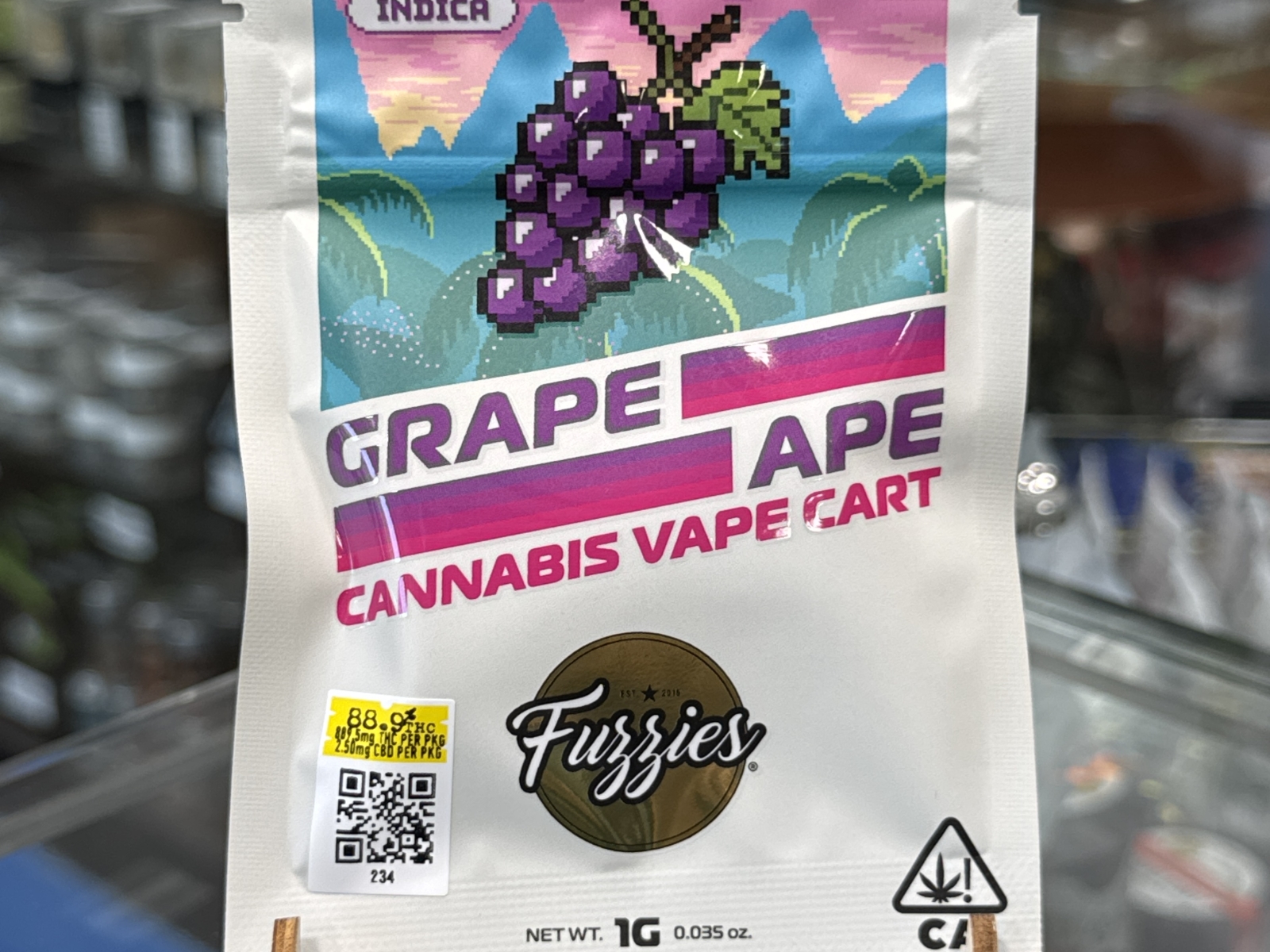 Fuzzies Grape Ape 1g Cartridge | Kure Wellness | Cannabis