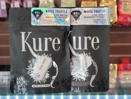 Kure White Truffle 1g Live Resin Diamond Infused Disposable Cartridge