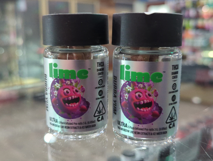 Lil Limes Bubba Yum 3g 5-Pack THCa Ultra Infused  Preroll