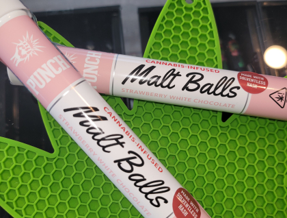 Punch Solventless Strawberry White Chocolate Malt Balls 100mg Edibles