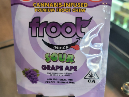 Froot Sour Grape 100mg Gummies