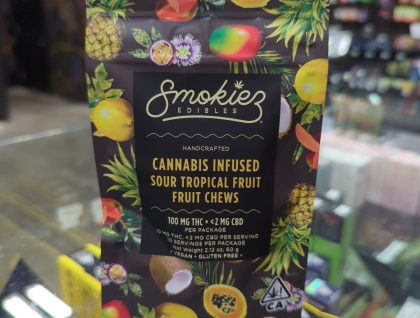 Smokies Sour Tropical Fruit 100mg Gummies