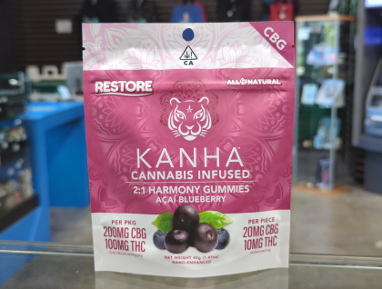 Kanha Acai Blueberry 2:1 CBG/THC 200mg CBG 100mg THC Gummies