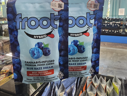 Froot Sour Blue Razz 100mg Gummies