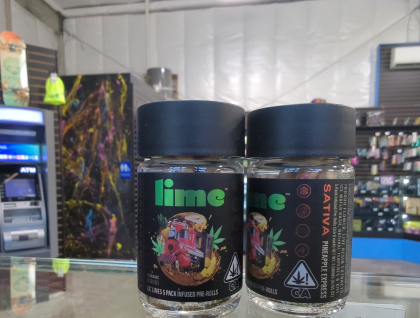 Lil Lime Pineapple Express Resin & Hash Infused 3g Preroll 5pk