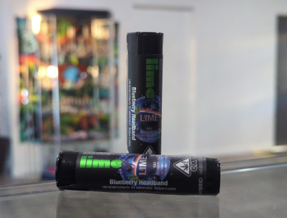 Lil Limes Blueberry Headband Diamond & Hash Infused .6g Mini Preroll