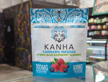 Kanha Blue Raspberry 100mg THC Gummies
