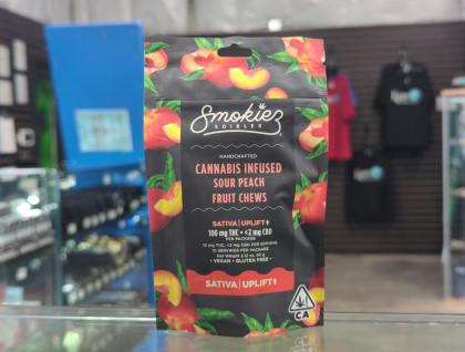 Smokiez Sour Peach 100mg THC Gummies
