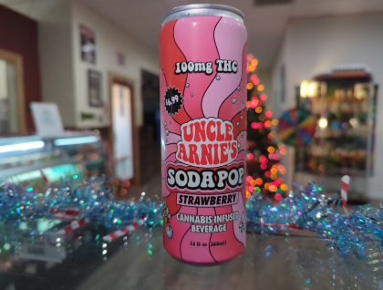 Uncle Arnie's Strawberry Soda 12oz 100mg Beverage