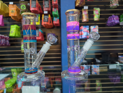 8in Cylinder Assorted Color Waterpipe