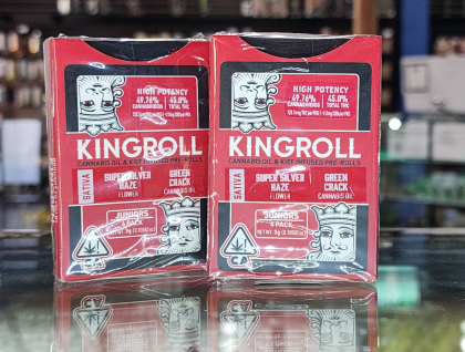 Kingroll Jr. Super Silver Haze x Green Crack 0.75g Infused Preroll 4-Pack