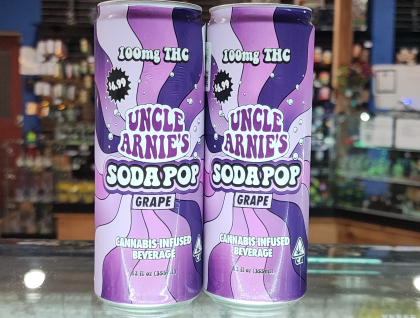 Uncle Arnie's Grape Soda 12oz 100mg THC Beverage