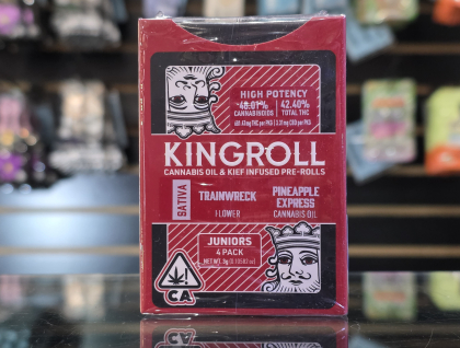 Kingroll Trainwreck x Pineapple Express .75g infused Preroll 4pk