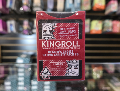 Kingroll Sativa Mix #8 .75g  infused Preroll 4pk