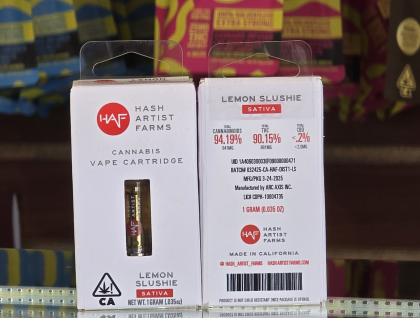 Hash Artist Farms Lemon Slushie 1g Cartridge