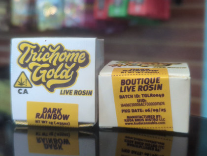 Trichome Gold Dark Rainbow 1g Live Rosin