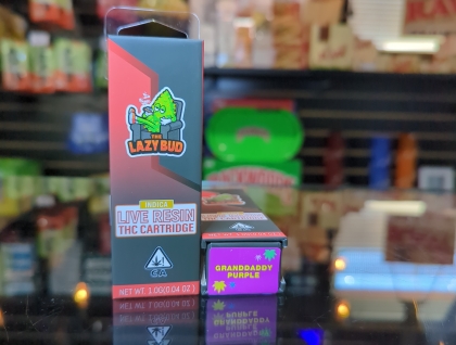 The Lazy Bud Grand Daddy Purple 1g Live Resin Cartridge