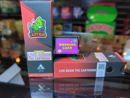The Lazy Bud Wedding Cake 1g Live Resin Cartridge