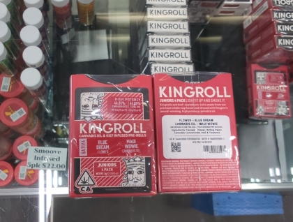 Kingroll Jr Blue Dream x Maui Wowie 0.75g Infused Preroll 4Pk