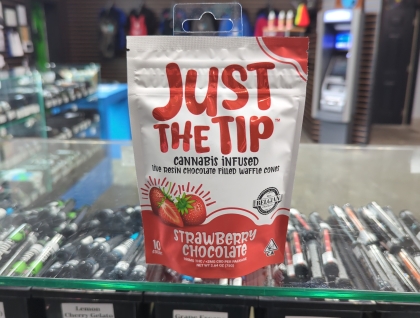 Just The Tip Strawberry Chocolate 100mg Filled Waffle Cones