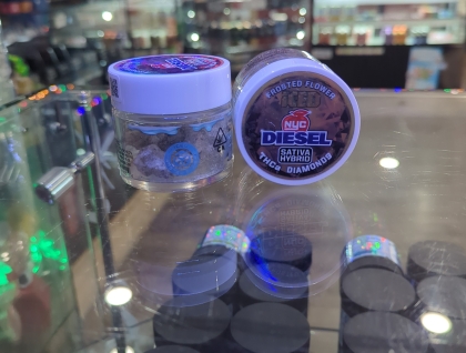 ICED Jarred infused flower NYC Diesel 3.5g Concentrate