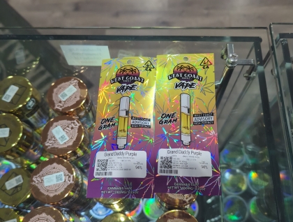 West Coast Treez Grand Daddy Purple 1g Cartridge