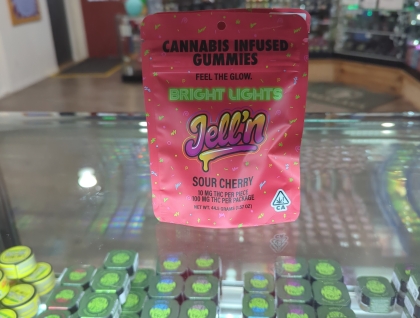 BRIGHT LIGHTS Sour Cherry 100mg Gummies