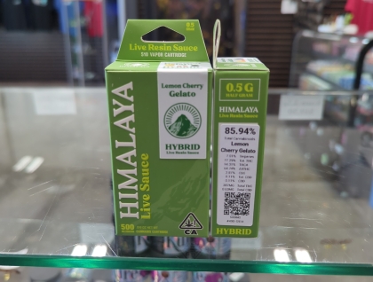 Himalaya Lemon Cherry Gelato .5g Live Resin Cartridge