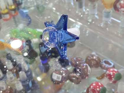 14.5" mm Male Glass On Glass Star Bowl