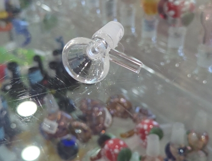 14.5mm male clear glass on glass bowl 1g Glass