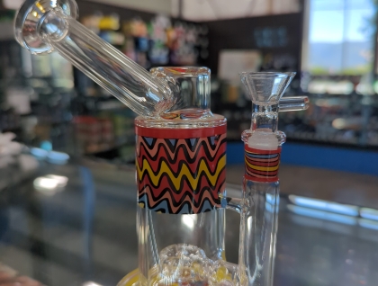 7" Stemless Sidecar Reverse GoG Water Pipe W/ Showerhead Perc