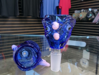 14.5MM Male Colored Glass-On-Glass Bird Bowl