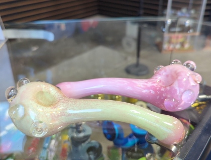 6.5" Slime Colored Sherlock Glass Pipe