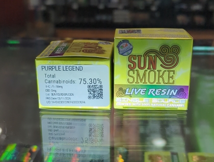 SunSmoke Purple Legend Live Resin Diamond 1g Concentrate