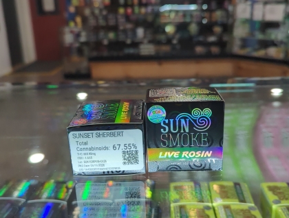 SunSmoke Sunset Sherbert Live Rosin 1g Concentrate