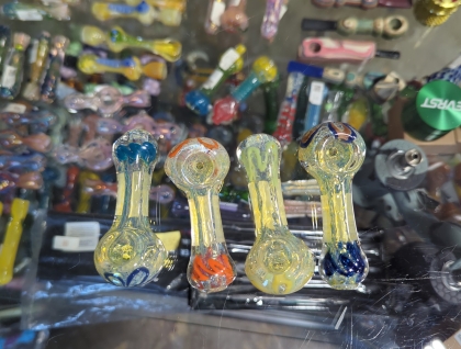 3" Small Fumed Color Changing Glass Spoon Pipe