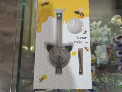 8" Clock Glass Dab Straw Kit-Metal Tip
