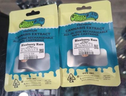 Greenline Blueberry Haze AIO 1g Cartridge