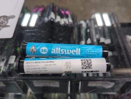 Allswell Truffle Monster 1g Preroll