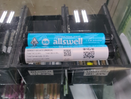 Allswell Sunset Gelato 1g Preroll