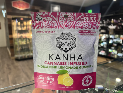 Kanha Pink Lemonade Gummies 100mg THC