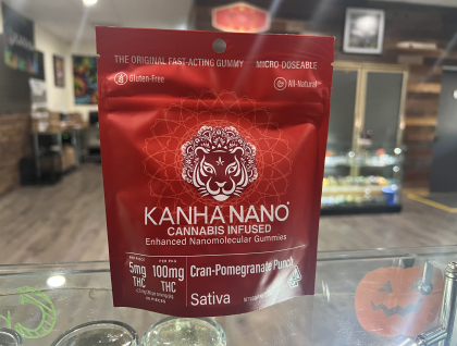 Kanha NANO Cran-Pomegranate Gummies 100mg THC