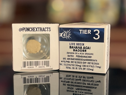 Punch Banana Acai 1g Tier 3 Live Rosin Badder