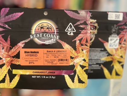 West Coast Treez Smallz Blue Andeze 3.5g Flower